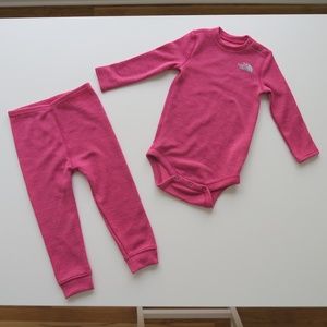 The North Face baselayer set, 18- 24 M, pink